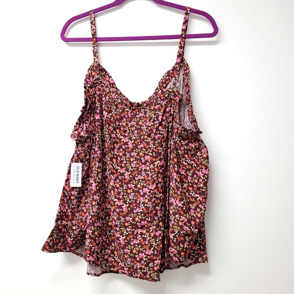 BUNDLE (2) NWT Old Navy Womens V Neck Floral Print Swing Cami Top Size 2X - Picture 4 of 4